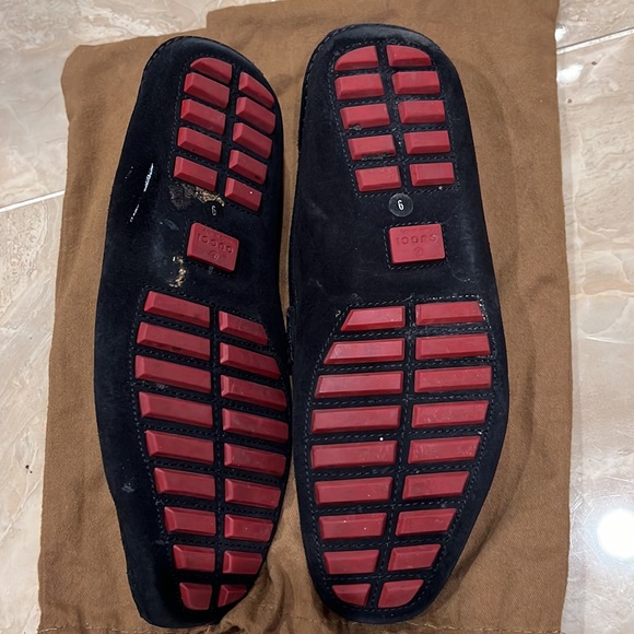 Authentic Gucci Black Suede Loafers - Picture 6 of 6